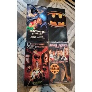 VHS Lot- Batman Forever, Batman,Urban Legends, and Dungeons & Dragons